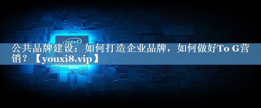 公共品牌建设：如何打造企业品牌，如何做好To G营销？